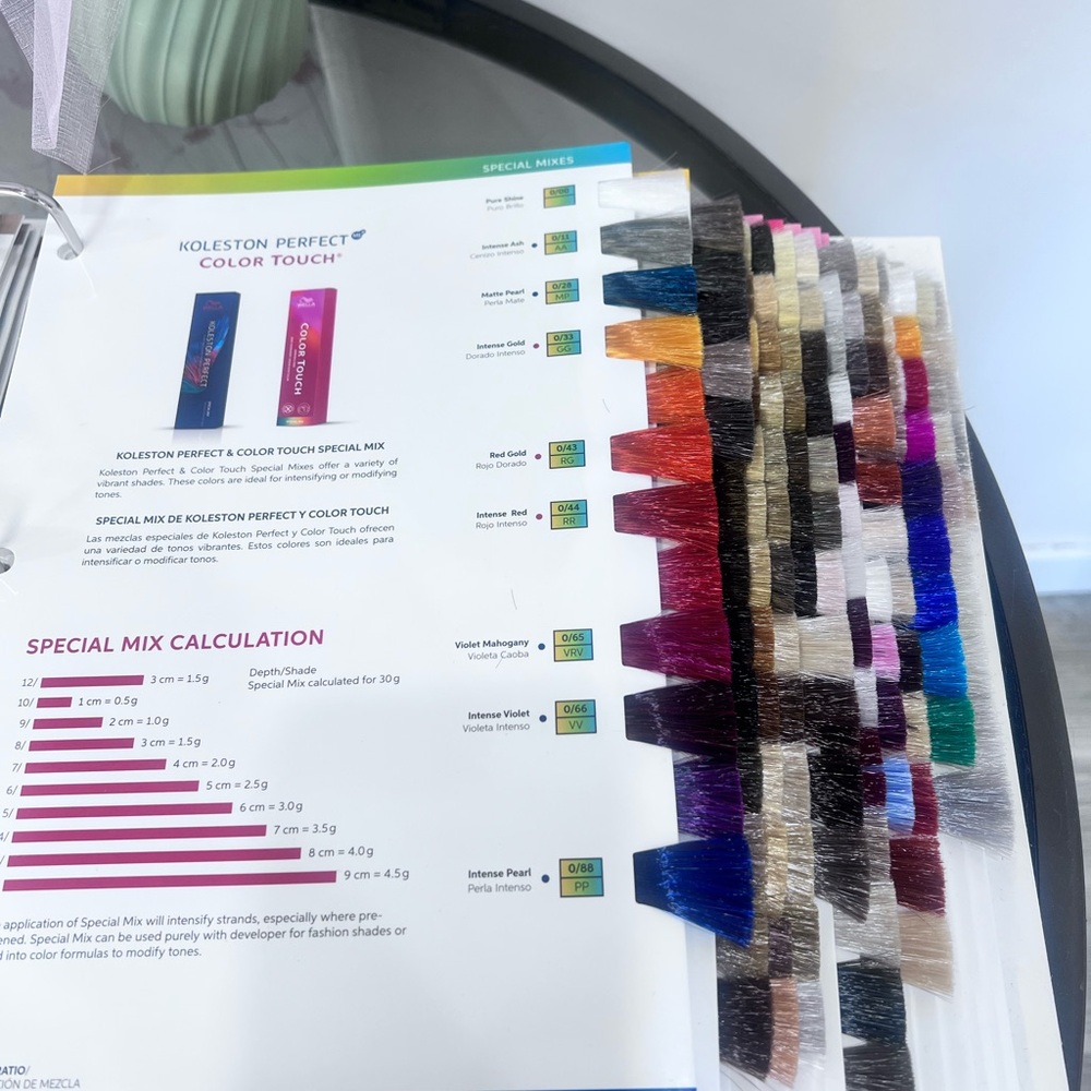 Wella Professionals newest version,Product Knowledge Guide , swatch Book